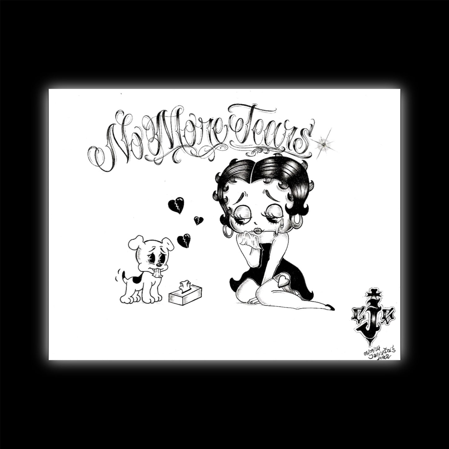 Betty Boop No More Tears 10x8